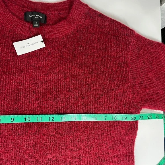 Banana Republic Factory Cozy Mini Sweater Dress S Red NWT Wool Blend Oversized